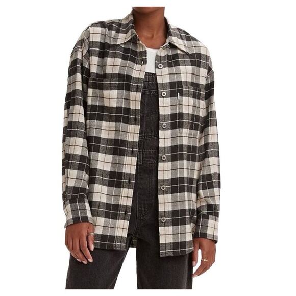 Levi’s Silver Tab Western Relaxed Plaid Flannel Shirt Plus Size 2X Large New - Picture 12 of 12